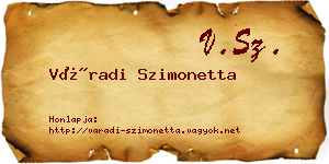 Váradi Szimonetta névjegykártya