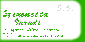 szimonetta varadi business card